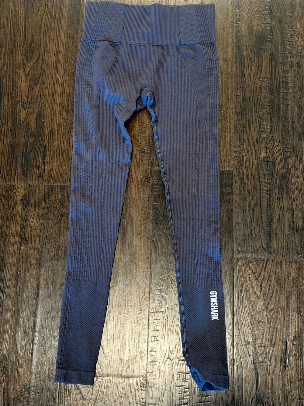 Gymshark Kids Navy Seamless High-Waist Leggings with Logo